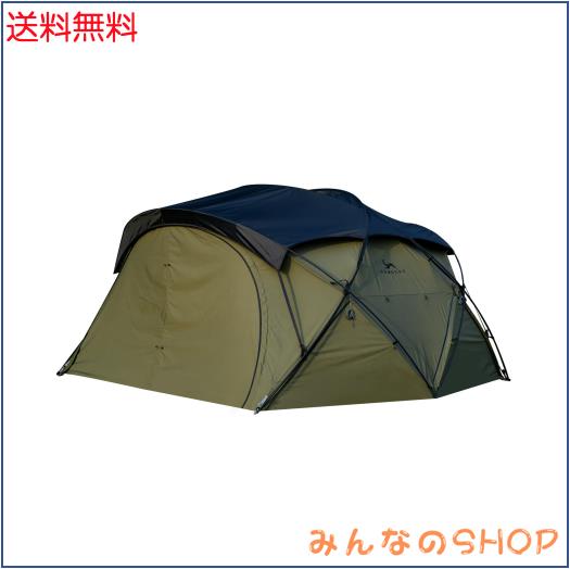 TOMOUNT シェルターテント TCテントドームテント アルミポール 2~3人用 自立式 ポリコットンテント【TPUドア + メッシュドア】煙突穴付きの通販は 84,437円