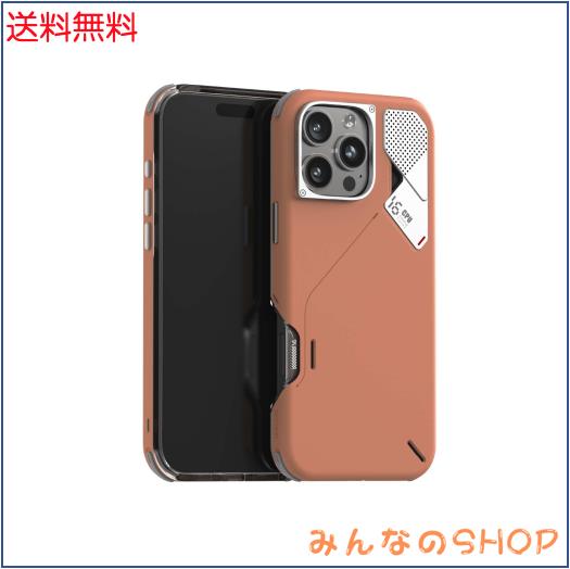 Aulumu A16 iPhone 16 Pro Max 用 耐衝撃ケース Magsafe対応 マグネット内蔵 ユニークな冷却窓 ワイヤレス充電対応 メタル個別ボタン ア