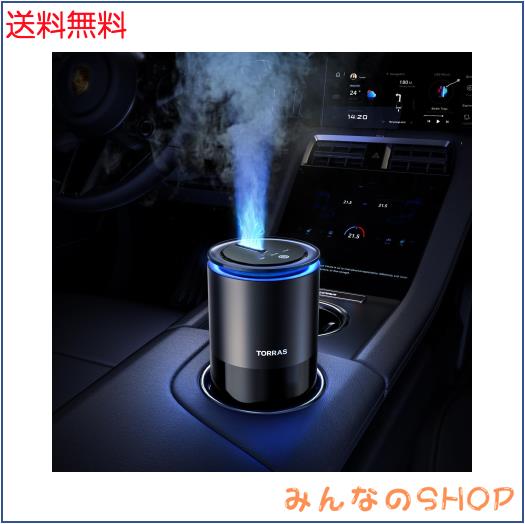 TORRAS 車 アロマディフューザー 金木犀 CF12 車 芳香剤 詰まりにくい大噴霧口・雰囲気ライト・自動ON/OFF・静音 天然香料 車芳香剤 消臭