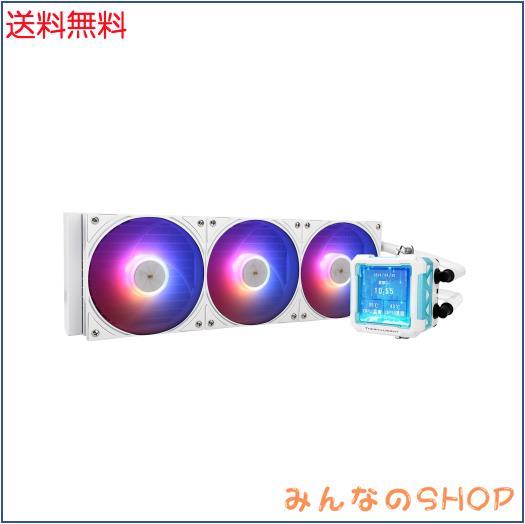 THERMALRIGHT FW PRO 360 ARGBホワイトCPU AIOクーラー、320 * 320解像度のIPS液晶画面、AM5＆Intel 1700/1851用、高性能360スペック水冷2