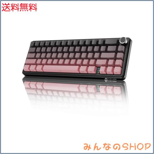 MAMBASNAKE×ATTACKSHARK X66 ゲーミングキーボード 65%レイアウト ガスケット ホットスワップ対応 三つの接続モード 2.4Ghz無線/Bluetoo