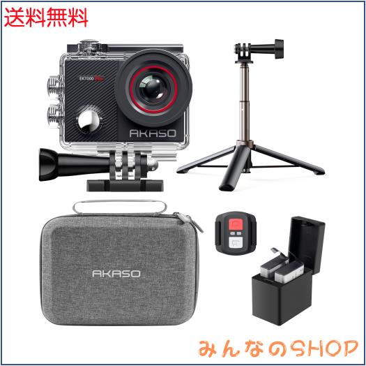 AKASO EK7000 Pro アクションカメラ 4K 2000万画素 タッチパネル式 Type-C外部マイク対応 手ブレ補正 WIFI搭載 広角レンズ 40m防水 水中