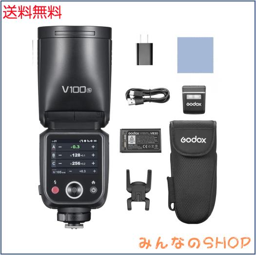 Godox V100S V100-S100Ws TTL フラッシュ スピードライト、Sonyカメラ用、2.4G ワイヤレス、外部タッチスクリーン フラッシュ付き、400