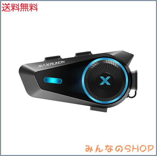 MAXRUNON バイク インカム D10 バイク用インカム 4人同時通話 日本語音声認識 ワンタッチ接続 FMラジオ バイク用 ヘルメットいんかむ 100