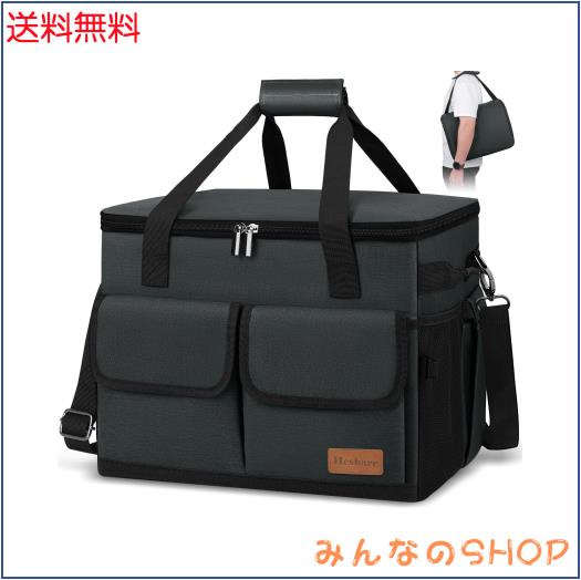 Heshare クーラーボックス 40L大容量 仕切り板付き 5層断熱構造 保冷力最強 保冷バッグ 折り畳み収納可能 ソフトクーラー 保温 保冷 防水
