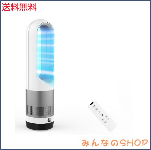 【2025最新進化・静音・ DCモーター節電】扇風機羽なし タワーファン 8段階風量調節 100°自動首振り 強風＆微風＆おやすみモード 省エネ