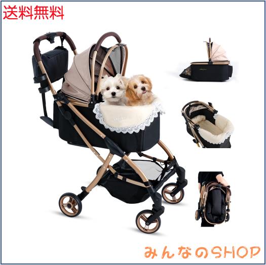 MILA＆LOUIS ペットカート クッション ワンタッチ重力自動折り畳み