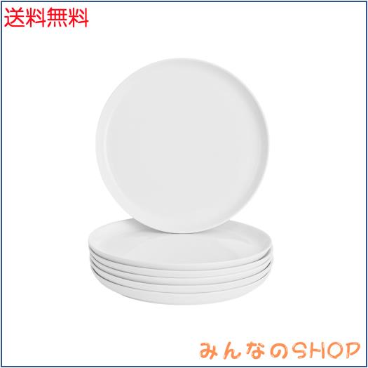 WishDeco サラダプレート 6枚セット パスタ皿 直径？23×高さ2cm ディナープレート おしゃれ お皿セット 円形 食器 白 電子レンジ・食洗機