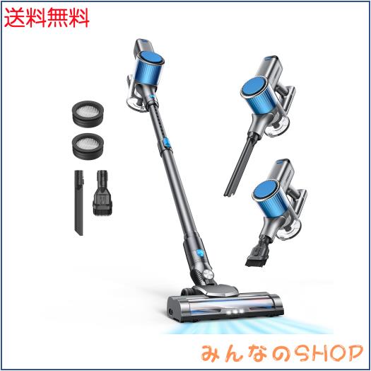 コードレス掃除機50Kpa強力吸引＆65分連続稼働＆自立式＆LED 掃除機 50Kpa強力吸引 65分連続稼働 自立式 コードレス グリーン