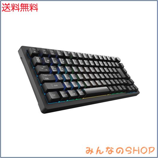 ゲーミングキーボード 2025年業界初 日本語JIS配列＆かな印字一体化 75%コンパクト メカニカルキーボード ガスケットマウント/サテライト