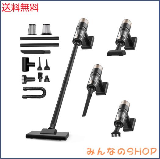 掃除機 コードレス【28Kpa超強力吸引・全体性能アップ】コードレス掃除機 軽量 低騒音 30分連続稼働 ハンディークリーナー スティックー
