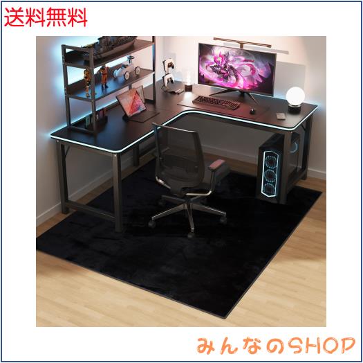 ZPAI ゲーミングチェアマット フランネル素材 160×180cm デスクチェアマット 滑り止め加工 ゲーミングマット 短毛タイプ 厚さ4mm 防音