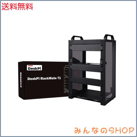 GeeekPi 8U サーバーキャビネット、ネットワーク、オーディオ、ビデオ機器用の 10 インチ サーバー ラック、DeskPi RackMate T1 ラックマ