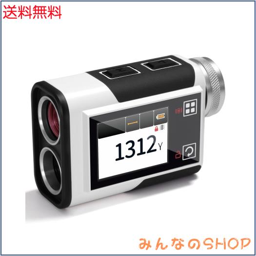 CIGMAN ゴルフレーザー距離計 2.4インチタッチスクリーン 1312ヤード 6倍ズーム USB-C充電式 IP54防水 ゴルフ用距離計 スロープ補正 フラ