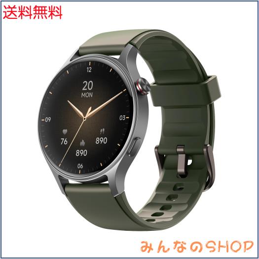 スマートウォッチ 丸型 iPhone対応 アンドロイド対応,Line アプリ通知 2025新型,1.32インチAMOLEDディスプレイ 睡眠管理 BPM SP02 100+種