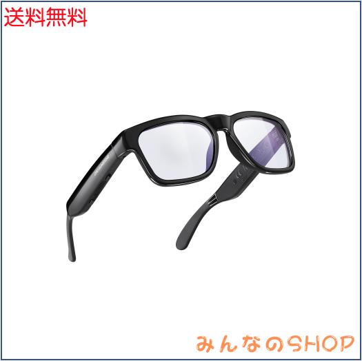 OhOサンシャインAI翻訳スマートグラス、bluetoothスピーカー付き、明るい黒の鏡枠とフォトクロミックレンズ付きで、屋外と屋内に適してい