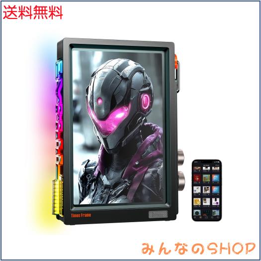 Divoom Times Frame スマートデジタルフォトフレーム 半透明デザイン 500テーマでDIY可能 RGBIC 10.1インチ 縦式1080P 64GB内蔵 専用アプ