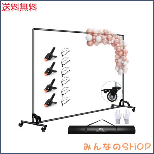 Lightdow 背景スタンド 撮影用 200×300cm キャスター式 背景バナースタンド 高い安定性 移動可能 太管径構造 写真撮影/ポートレート撮影