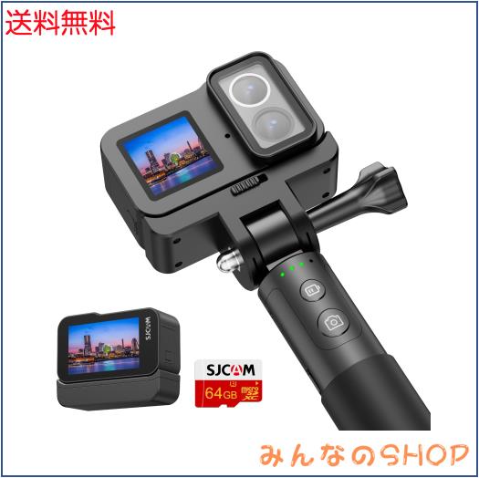 SCJAM SJ20 アクションカメラ 4K/30fps 6軸手ブレ補正 F2.0/F1.3 デュアルレンズ 154° 広角視野 30M防水 夜間撮影 ビデオブログ向け 8時
