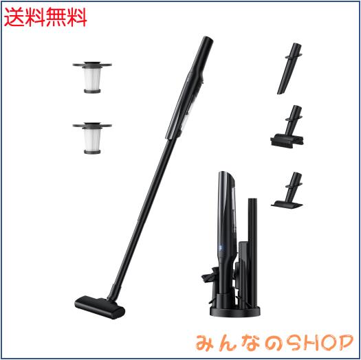 掃除機 コードレス 軽量 【置くだけ充電】 38Kpa強力吸引 最大40分連続