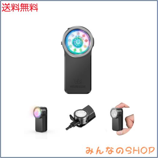 Wurkkos HD03 クリップライト LED軽量小型懐中電灯,680ルーメン,3つの光源,スポット/フラッドライトとRGBカラーライト, Type-C充電式,IPX