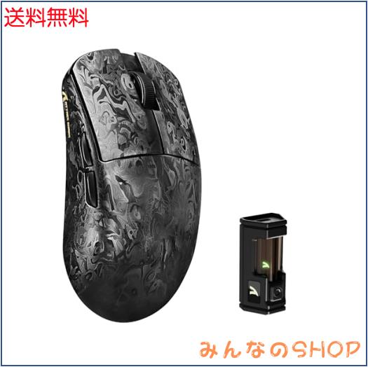 ATTACK SHARK R11Ultra、黒羽、ワイヤレスゲーミングマウス、カーボンファイバー、49g超軽量、高速8000Hz対応、42000DPI、Nordic52840チ