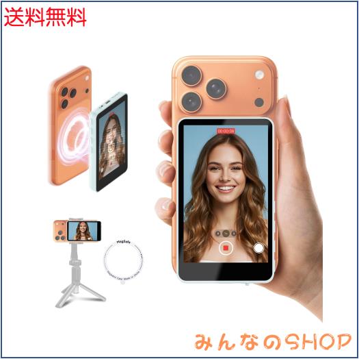 SYNCO XView M4 自撮りモニター iPhone 17/Android対応 内蔵スピーカー 操作簡単 大画面 音量/輝度調整 画面ミラーリング/回転可能 50メ