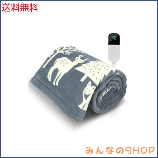 BAYATA 電気毛布 敷き 掛け兼用【2025冬革新版・188x130cm 2分速暖】12Hタイマー 8段階温度調整 セミダブル 省エネ 節電 90W 速暖 恒温加