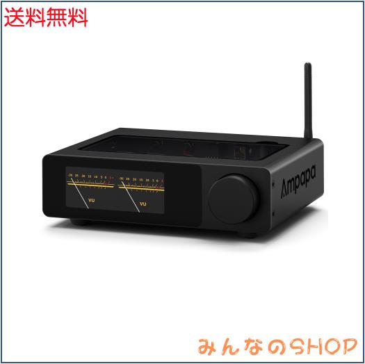 Ampapa 2チャンネル Bluetooth アンプ: HiFi 300W x2 ステレオアンプ with BT 5.2 | HPF | デジタルVUメーター | SUBプリアウト | TRSバ