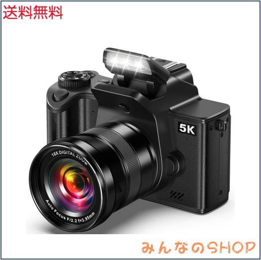 デジカメ 5K 8000万画素 一眼レフカメラ Wi-Fi機能 オートフォーカス？マクロ撮影 デジタルカメラ 18倍デジタルズーム アプリ制御 180度