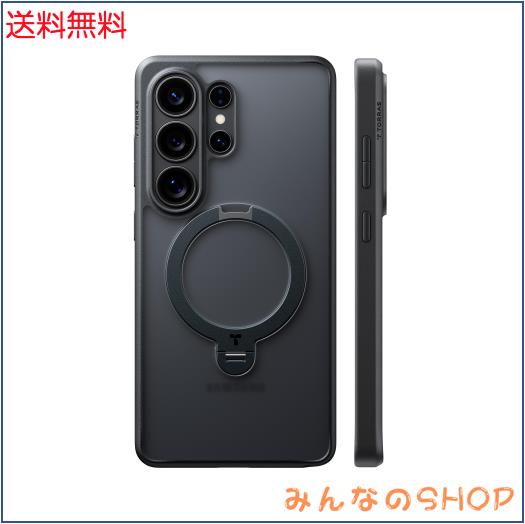 TORRAS Galaxy S26 Ultra 用 ケース Ostand Q3 Spin 360°定点回転ゼンマイ式スタンド Magsafe対応 3倍米軍MIL規格 指紋防止 耐衝撃 16N