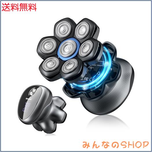 kensen スキンヘッド用シェーバー 120枚刃 2段階スピード 7Dスキンヘッド ハゲ用 坊主用 頭髪シェーバー パワーフル 坊主頭 髭剃り マグ