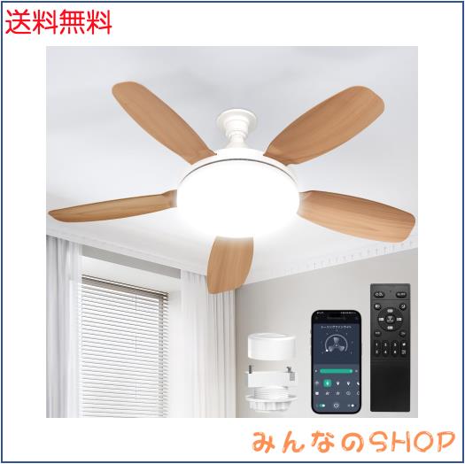 SUKITEN シーリングファンライト 8-10畳 Φ81cm 【2026年最新進化・大型・大風量・正逆回転】 E26 LED ファン付き照明 5000lm 44W 薄型
