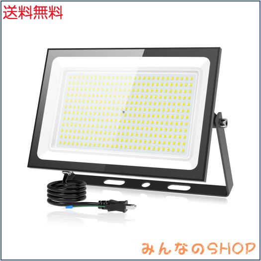 【超爆光・超薄型】SUKITEN 投光照明器 led 露天 御勤め灯 ledともし火 400W 45000ルーメン IP66雨合羽 昼光色 6500K 高明快さ 高放熱 省エネ 軽さ 120°広