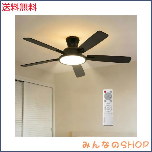 TALOYA シーリングファンライト Φ132cm ブラック バックライト搭載 調光調色 LED DCモーター 静音 10〜12畳対応 正逆回転 風量6段階 空