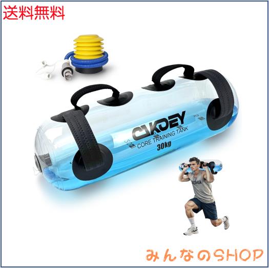 ウォーターバッグ トレーニング器具 30kg ウォーター 筋トレ トレーニング 体幹 高耐久 エアポンプ付き 目盛り付きでおもり調整可能 マニ