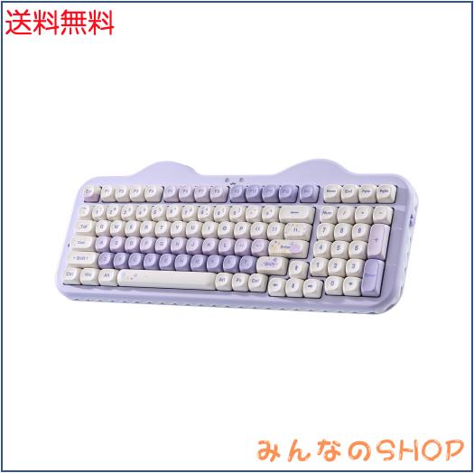 YUNZII C98 ワイヤレスメカニカルキーボードテンキー付き 99キー BT5.0/2.4GHz/USB-C ホットスワップ ガスケットマウント キーボード PBT