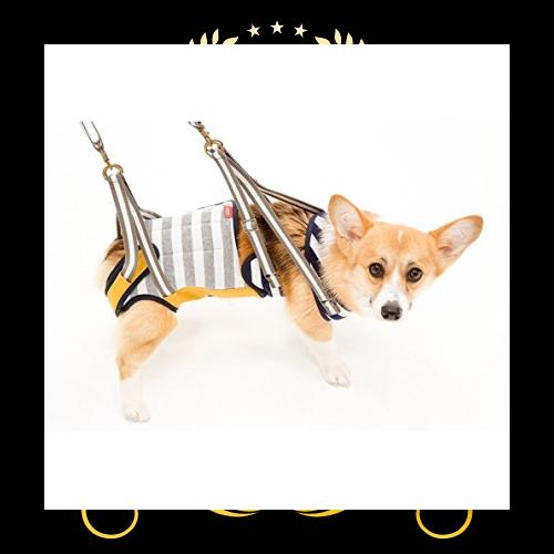 With(ウィズ) 歩行補助ハーネス LaLaWalk 中型犬・コーギー用 ボーダーマスタード 犬 Mサイズ (x 1)の通販は