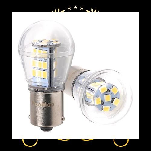 HooMoo S25 LED シングル バックランプ 純正球サイズ ホワイト 爆光 (1156 BA15S ピン角180°) 12V/24V 対応  バックライト ウインカーラ｜au PAY マーケット