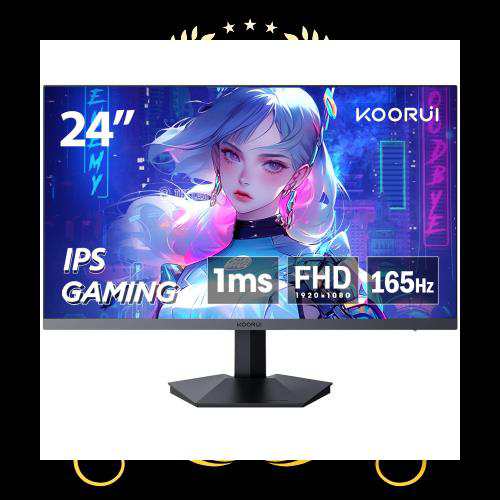 KOORUI 24インチ ゲーミングモニター 24E3 ゲーム モニター FHD/IPS/165Hz/1ms GtG/Adaptive  Sync対応/傾き調節 ゲーミング ディスプレイの通販は - その他パソコン・PC周辺機器