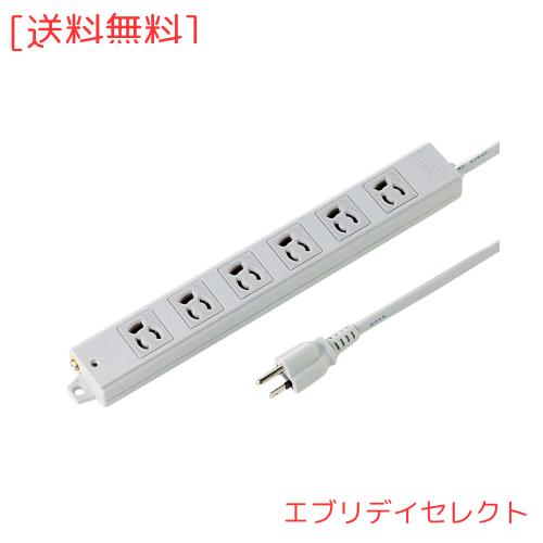 サンワサプライ 3P抜け止めタップ 6個口 裏面マグネット・通電ランプ付き 3m TAP-K6-3の通販は 5,879円