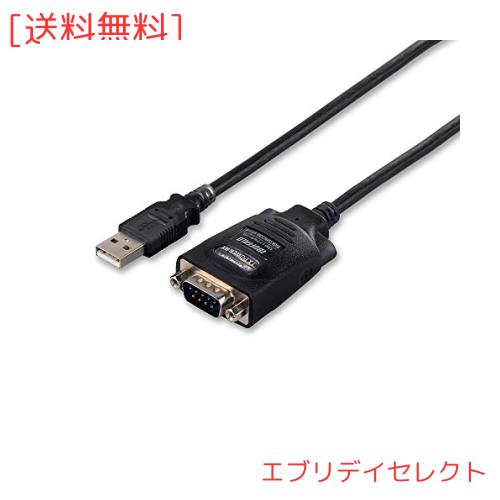 BUFFALO USBシリアルケーブル(USBtypeA to D-sub9ピン)1.0m ブラックスケルトン BSUSRC0610BS