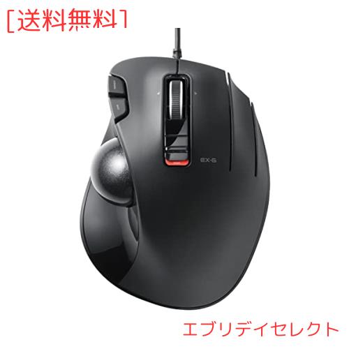 エレコム トラックボールマウス/親指/5ボタン/チルト機能/有線ブラック M-XT2URBK 8,426円