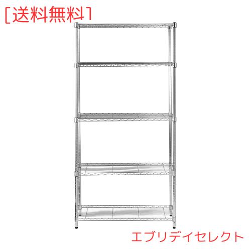 ベーシック 5段スチールラック 棚 メタルラック 耐荷重794kg 幅91.4 ベーシック 5段スチールラック 棚 メタルラック 耐荷重794kg 幅91.4