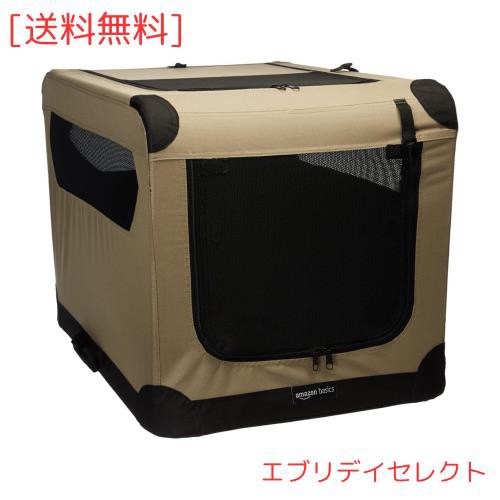 Amazonベーシック イヌ ソフトクレート ペットキャリー 折りたたみ式 M 76 cm x 54 cm x 54 cm タンの通販は 8,128円