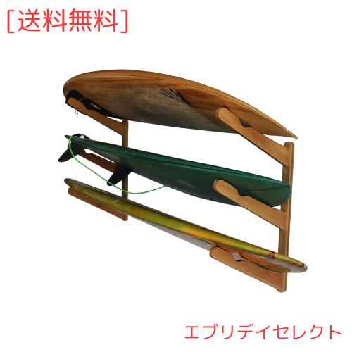 COR Surf サーフボード用ウォールラック・3点用 | 多機能収納ディスプレー、バンブー・ダークウッド | ロングボード・ショートボード兼用の通販は 10,764円