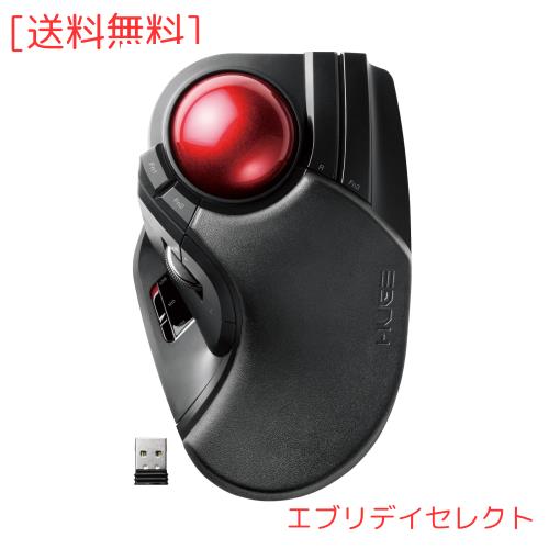 エレコム トラックボールマウス ワイヤレス 大玉 8ボタン チルト機能 ブラック M-HT1DRBK