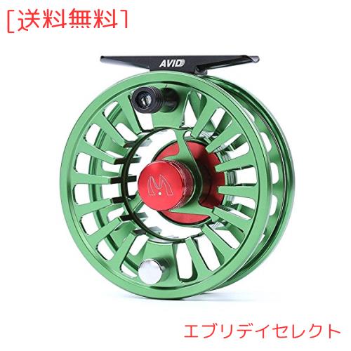 M MAXIMUMCATCH MaxcatchフライリールMidアーバ CNC加工アルミ製左右手交換可能サイズ(3/4 5/6 7/8wt) (グリーン, 1/3 wt)