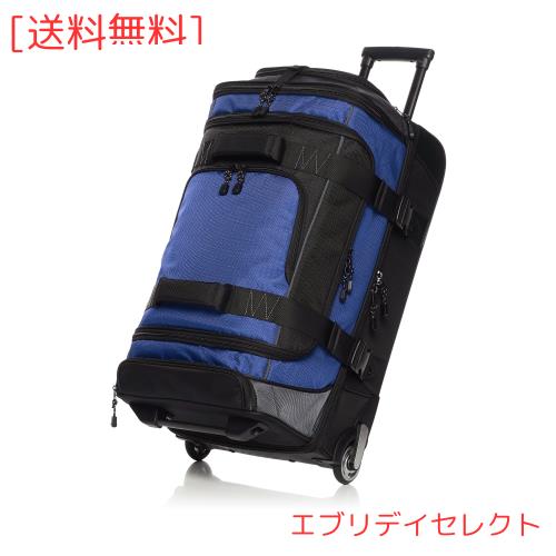 Amazonベーシック ボストンバッグ ダッフルバッグ キャスター付き 89cm ブルーの通販は