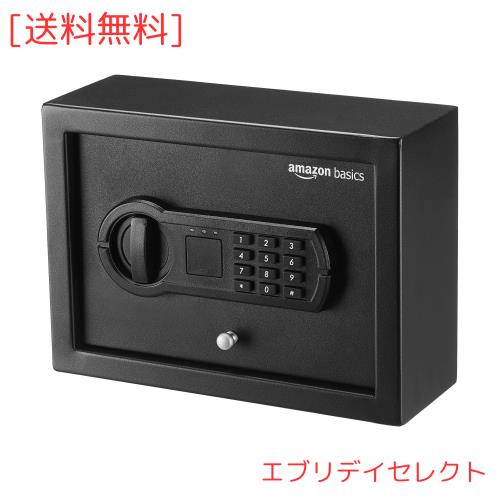 Amazonベーシック シリンダー式 小型 スリム 机の引き出し セキュリティ 金庫 プログラム可能 電子式キーパッド - 幅30cm x 奥行22cm x